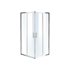 Della Francesca 900 X 900mm Sliding Door Nano Safety Glass Shower Screen In CHROME