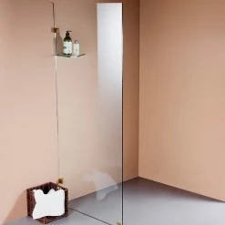 Della Francesca 80 X 200cm Frameless 10mm Safety Glass Shower Screen Gold Finish DIY & Renovation