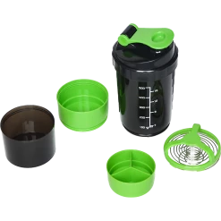 Randy & Travis Machinery 2x Protein Gym Shaker Premium 3 In 1 Smart Style Blender Mixer Cup Bottle Spider