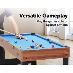 Randy & Travis Machinery Games & Hobbies 4FT 3-in-1 Games Foosball Soccer Hockey Pool Table Table