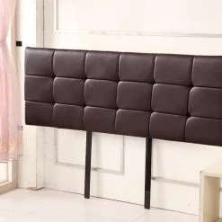 Palermo Furniture King PU Leather Bed Deluxe Headboard Bedhead - Brown