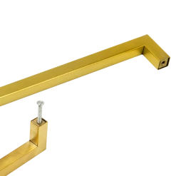 Randy & Travis Machinery Brushed Brass Drawer Pulls Kitchen Cabinet Handles - Gold Finish 192mm DIY & Renovation
