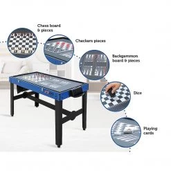 Randy & Travis Machinery 4FT 12-in-1 Combo Games Tables Foosball Soccer Basketball Hockey Pool Table Tennis Games & Hobbies