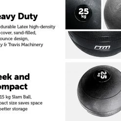 Randy & Travis Machinery 25kg Slam Ball No Bounce Crossfit Fitness MMA Boxing BootCamp Sports & Fitness