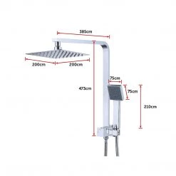 Della Francesca DIY & Renovation 2-in-1 Massage Hand Shower & Head Tap Bathroom Mixer