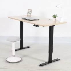 Palermo Standing Desk Sit Stand Height Adjustable Motorised 140cm Table Dual Motor Furniture