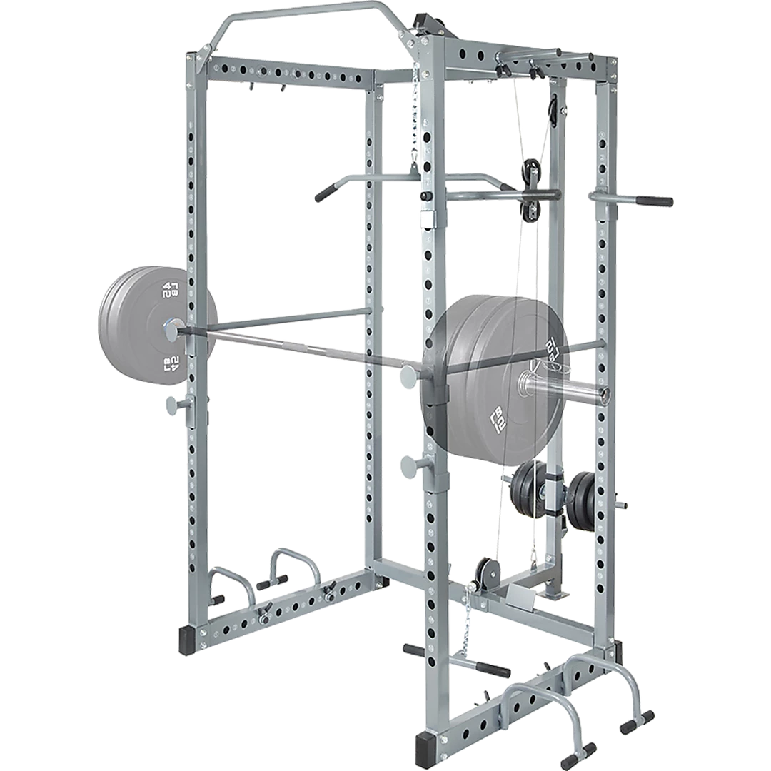 Randy & Travis Machinery Power Rack Squat Cage Stands W Lat Pulldown Home Gym