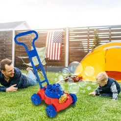 Randy & Travis Machinery Kids Bubble Lawnmower Bubbles Machine Blower Outdoor Garden Party Toddler Toy