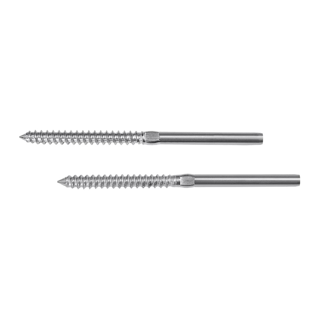 Randy & Travis Machinery DIY & Renovation Stainless Steel DIY Rope Balustrade Kit 3.2mm Swage 2 X Lag Screw Term - 10 Pack