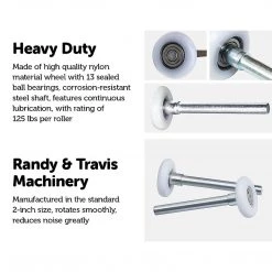 Randy & Travis Machinery Garage Door Roller / Wheel / Heavy Duty 13 Ball Sealed Bearing 12 Pack DIY & Renovation