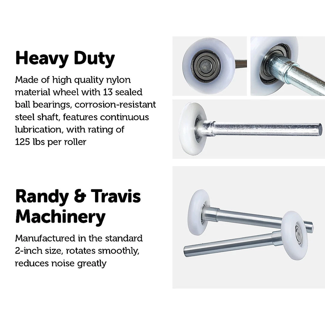 Randy & Travis Machinery Garage Door Roller / Wheel / Heavy Duty 13 Ball Sealed Bearing 12 Pack DIY & Renovation