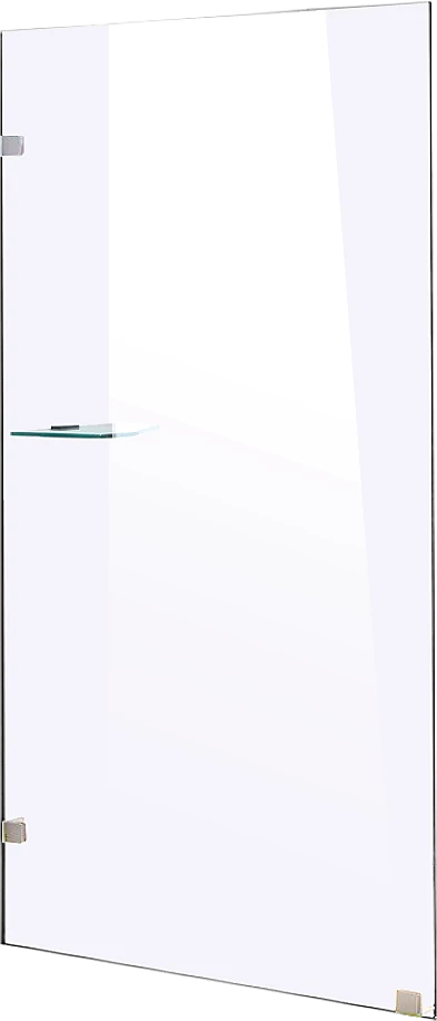 Della Francesca DIY & Renovation 90 X 210cm Frameless 10mm Safety Glass Shower Screen Nickel Finish