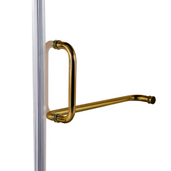 Della Francesca 100 X 200cm Wall To Wall Frameless Shower Screen In GOLD Hardware With ROUND Handle DIY & Renovation