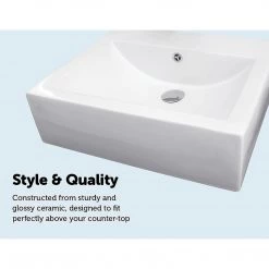 Della Francesca DIY & Renovation Bathroom Ceramic Above Counter-top Basin For Vanity