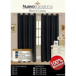 FactoryFast.com.au Furniture 2 X Chocolate Brown 100% Blockout Eyelet Curtains 240cm X 230cm (Drop)