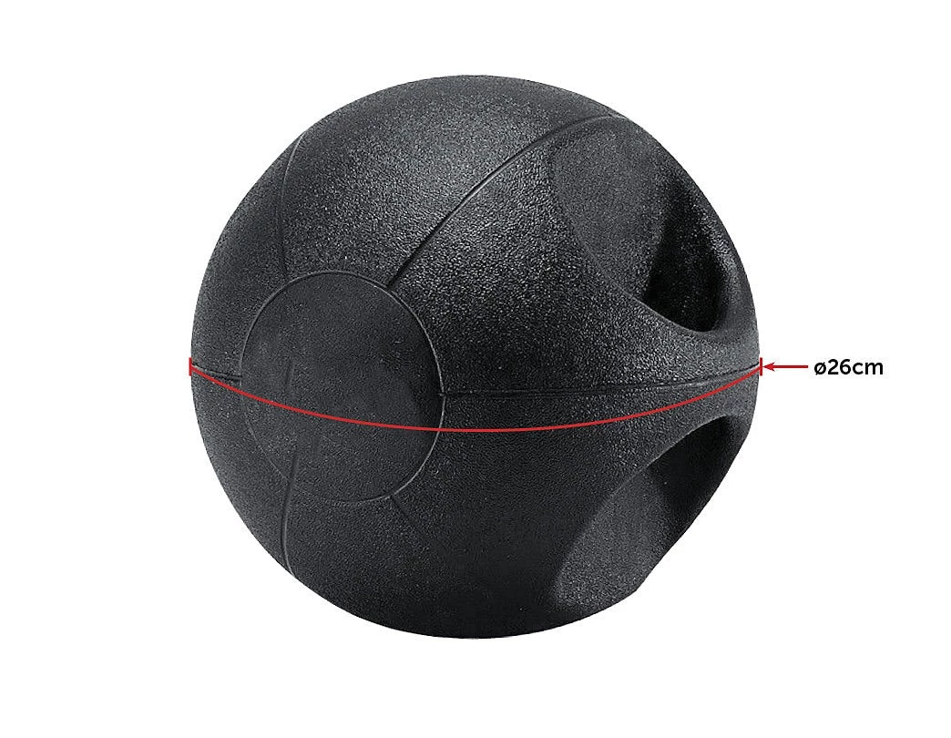 Randy & Travis Machinery 10kg Double-Handled Rubber Medicine Core Ball Sports & Fitness