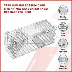 Randy & Travis Machinery Trap Humane Possum Cage Live Animal Safe Catch Rabbit Cat Hare Fox Bird Home & Lifestyle