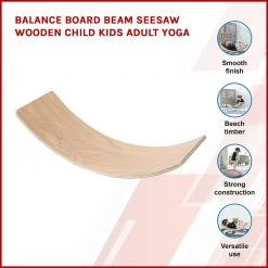 Randy & Travis Machinery Games & Hobbies Balance Board Beam Seesaw Wooden Child Kids Adult Yoga