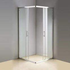 Della Francesca 800 X 900mm Sliding Door Nano Safety Glass Shower Screen In CHROME DIY & Renovation