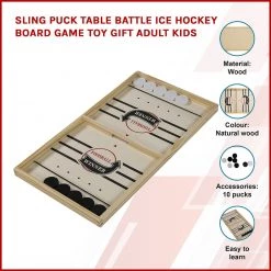 Randy & Travis Machinery Games & Hobbies Sling Puck Table Battle Ice Hockey Board Game Toy Gift Adult Kids