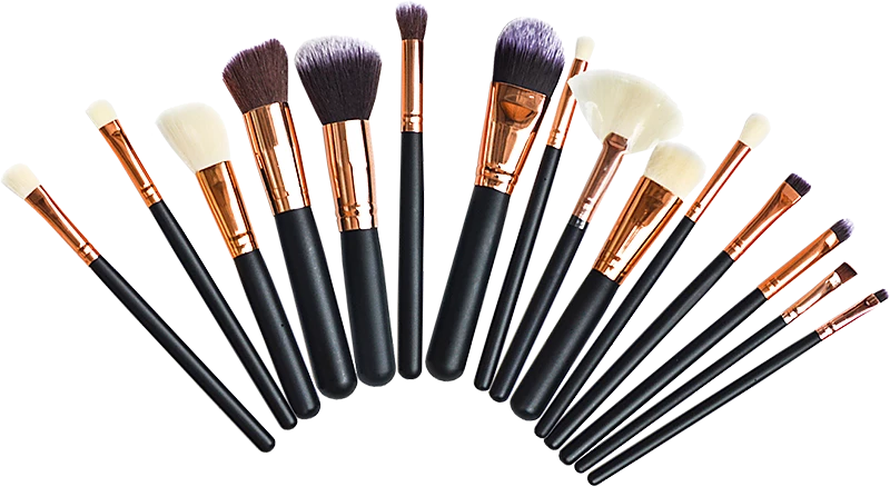 Randy & Travis Machinery Home & Lifestyle Soft 15Pcs Pro Face Powder Makeup Brushes Set Eyeshader Blending Highlight Tools