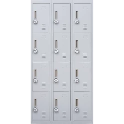 Salvatore Angelotti Grey 12-Door Locker For Office Gym Shed School Home Storage - 4-Digit Combination Lock