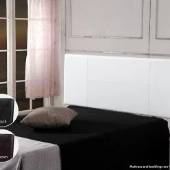 Palermo Double White PU Leather Bed Headboard Bedhead