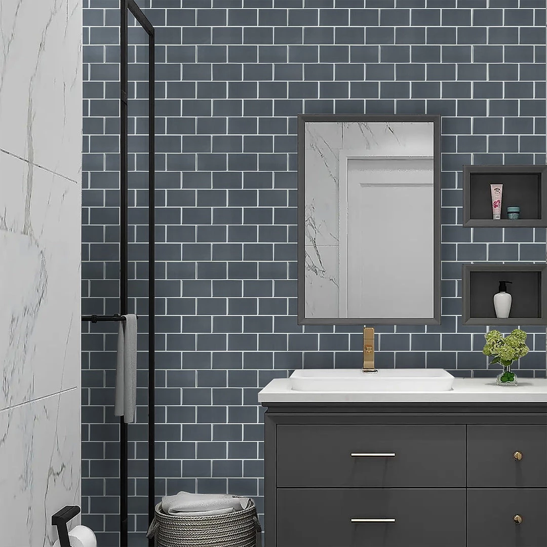 Randy & Travis Machinery DIY & Renovation Tiles 3D Peel And Stick Wall Tile Dark Grey ({{Size}} X 10 Sheets)