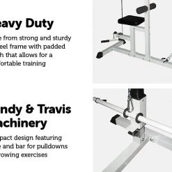 Randy & Travis Machinery Home Fitness Multi Gym Lat Pull Down Workout Machine Bench Exercise Sports & Fitness