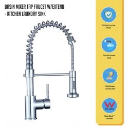 Della Francesca Basin Mixer Tap Faucet W/Extend -Kitchen Laundry Sink DIY & Renovation