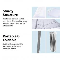 Randy & Travis Machinery Outdoor & Leisure 3x6m Popup Gazebo Party Tent Marquee White