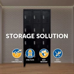 Salvatore Angelotti Twelve-Door Office Gym Shed Storage Locker Furniture