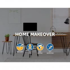 Randy & Travis Machinery Set Of 4 Industrial Retro Hairpin Table Legs 12mm Steel Bench Desk - 41cm