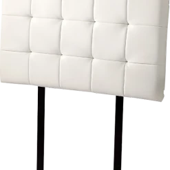 Palermo Single PU Leather Bed Deluxe Headboard Bedhead - White