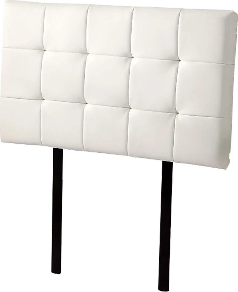 Palermo Single PU Leather Bed Deluxe Headboard Bedhead - White