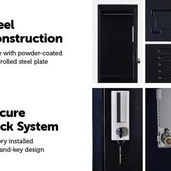 Salvatore Angelotti Two-Door Office Gym Shed Storage Lockers Furniture