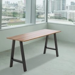 Randy & Travis Machinery 2x Rustic Dining Table Legs Steel Industrial Vintage 71cm - Black Furniture