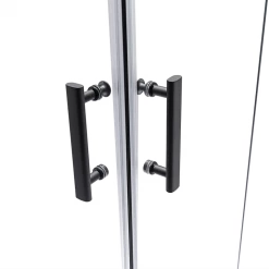 Della Francesca 1000 X 1000mm Sliding Door Nano Safety Glass Shower Screen In Black DIY & Renovation