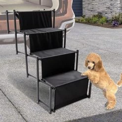 Randy & Travis Machinery Folding Pet Dog Car Boot Access Steps Ladder Stairs Strong Lightweight