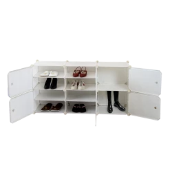 Randy & Travis Machinery White Cube DIY Shoe Cabinet Rack Storage Portable Stackable Organiser Stand