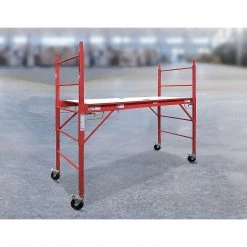Randy & Travis Machinery Red Mobile Safety High Scaffold / Ladder Tool - 450kg DIY & Renovation