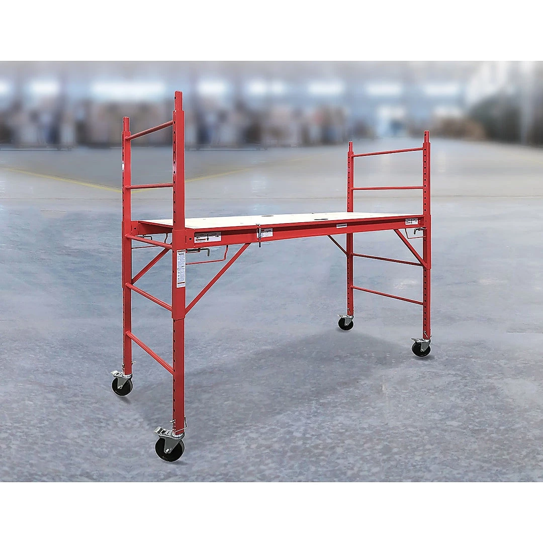 Randy & Travis Machinery Red Mobile Safety High Scaffold / Ladder Tool - 450kg DIY & Renovation