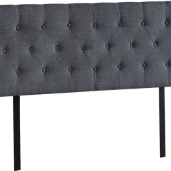 Palermo King Linen Fabric Deluxe Headboard Bedhead In Grey Furniture