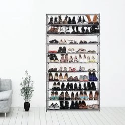 Randy & Travis Machinery Furniture 50 Pairs 10 Tiers Shoe Rack