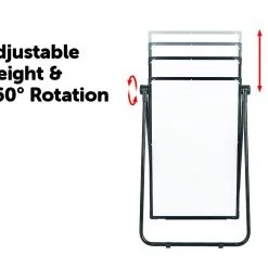 Randy & Travis Machinery Furniture 60 X 90cm Magnetic Whiteboard Double-Sided Writing Dry Erase Adjustable Stand