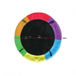 FactoryFast.com.au Games & Hobbies 1m Tree Swing In Multi-Color Rainbow Kids Indoor/Outdoor Round Mat Saucer Swing