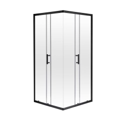 Della Francesca 900 X 800mm Sliding Door Nano Safety Glass Shower Screen In Black DIY & Renovation