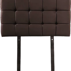 Palermo Furniture Single PU Leather Bed Deluxe Headboard Bedhead - Brown