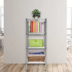 Palermo Furniture Modular Chrome Wire Storage Shelf 180 X 60 X 60cm Steel Shelving