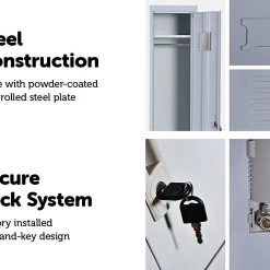 Salvatore Angelotti Furniture One-Door Office Gym Shed Storage Locker